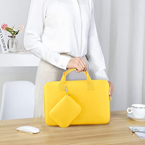 Image of Hseok Laptop Sleeve 13.3-14 inch Case with Small Pouch, Neoprene Computer Bag Compatible with MacBook Neo /Pro 14 M5 /M4 /M3 /M2 /M1, Mac Air /Pro 13.3, XPS 14 and Most 13-14 inch Notebooks,Y02L01