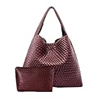 MELOLILA Large Woven Tote Bag for Women Weave Purse Woven Leather Handbag