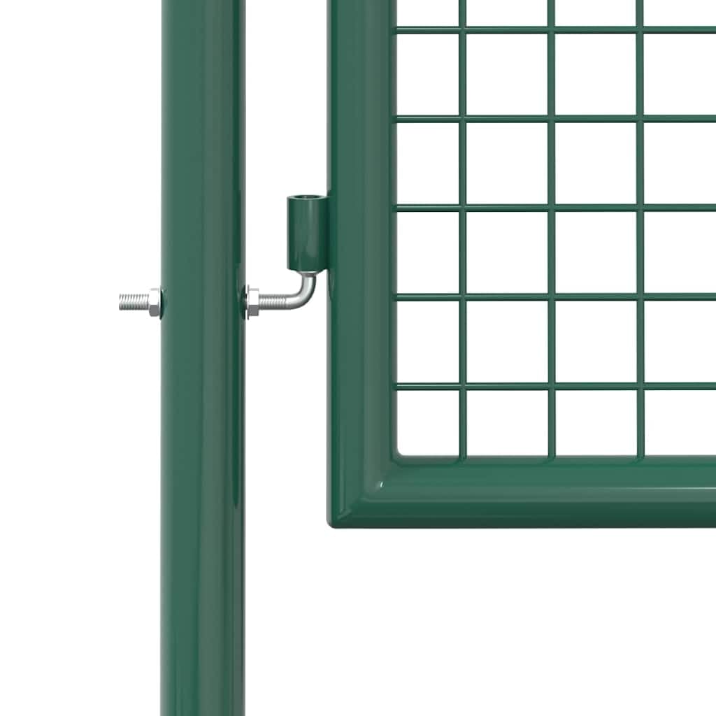 vidaXL Cancello per Recinzione in Acciaio 100x200 cm Verde