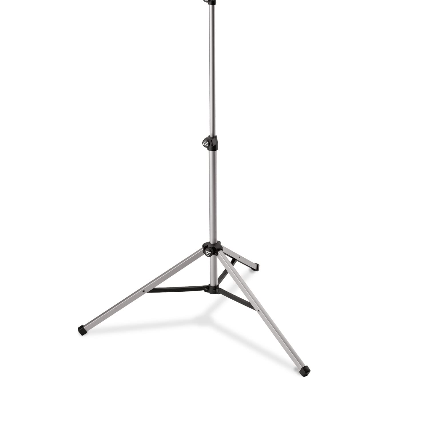 K&M 10065 Notenpult Nickel– Faltbarer Notenständer für Trompetenkoffer – Ausziehbares Stativ von 58,5 – 122 cm Höhe