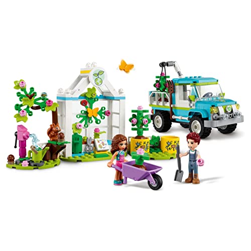 Image of LEGO 41707 Friends The Tree Planter Truck Car Construction Toy with Animal Figurines, Gardening for Girls and Boys Aged 6+