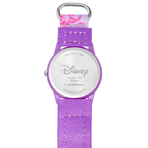 DISNEY Minnie Mouse Watch for Girls – Toddler Minnie Watch – for Girls Who Love Mouse – Learn to Tell Time – Cute Watches Kids 3-5 with Purple Bezel & Nylon Strap3