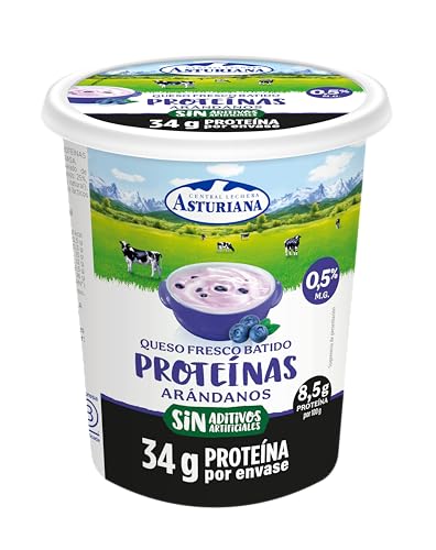 Central Lechera Asturiana Queso Fresco Batido Proteína Arándanos 400 g