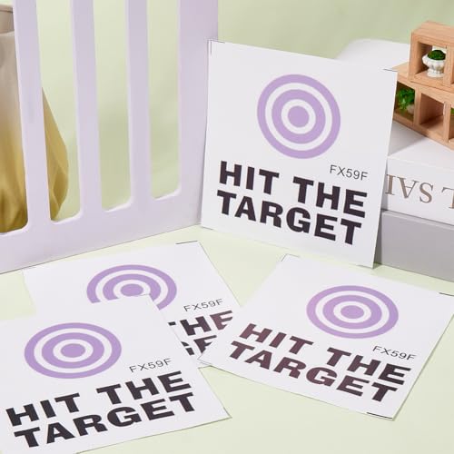 GORGECRAFT 10Pcs Toilet Target Aiming Stickers Bullseye Target Sticks Potty Training Toilet Pee Aim Decal Bumper Sticker for Urinal Bathroom Restroom Lilac - Image 4