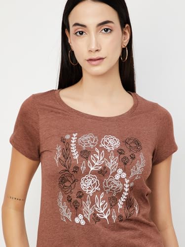 Image of Max Women's Cotton Regular Fit Graphic Printed T-Shirt - Pack of 2