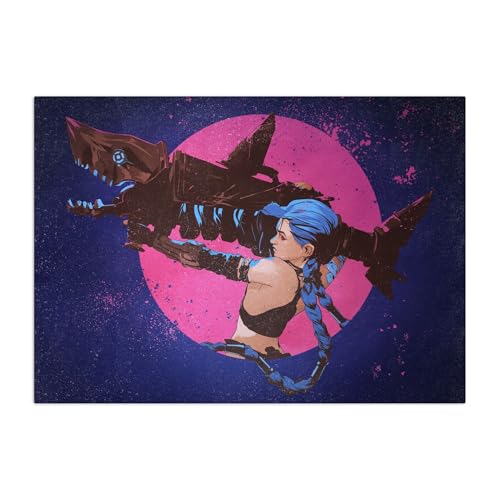 Displate Officiel Arcane Métallique Fixation Magnétique Licence Officielle Image Affiche de Haute Qualité Pow Pow Graffiti Poster hauteur 45 cm largeur 32...