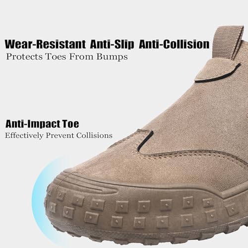 SYNTHESIS Men's Slip on Orthopedic Non Slip Walking Loafers,2024 Comfort Breathable Arch Support Outdoor Hiking Sneakers,Casual Soft Waterproof No Lace Flats Driving Work Shoes4