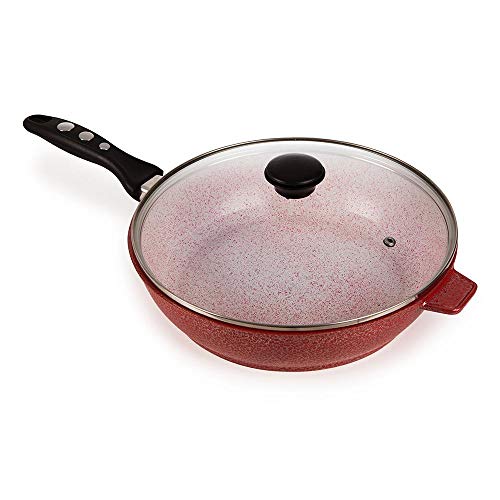 Kit 6 Peças: Panelas e Frigideira Revestidas de Cerâmica - Vermelho