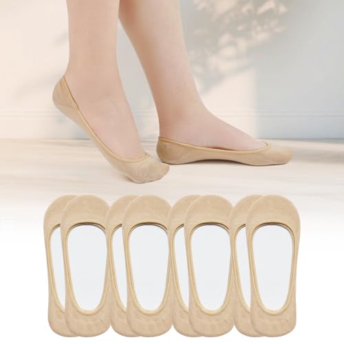 No Show Socks Womens 4 Pairs Ultra Low Cut Liners Non Slip Footies for Flats Boat Summer - Main Image