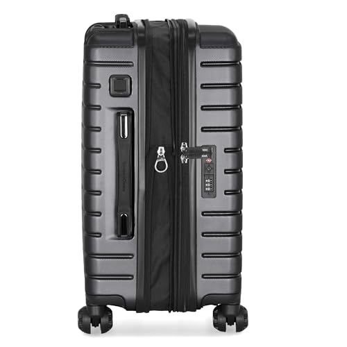 Image of Traveler's Choice Archer Polycarbonate Hardside Spinner Luggage Set, Tie Down Straps, Grey, Carry-On 21-Inch