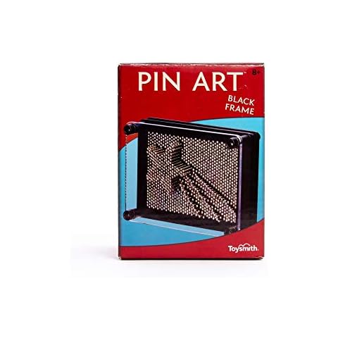 Toysmith Pin Art Fidget 3D Distraction Office Gift, Decor, Coworker gift, Dad 5", Black Cover