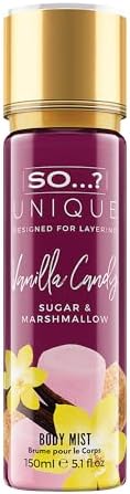 So...? Unique Vanilla Candy Body Mist - Delightful Perfume for Women - Sweet, Fruity Vanilla Perfume with Peach and Rose - Gifts for Women - 5.1 oz