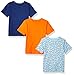 Produktbild Amazon Essentials Jungen Kurzarm-T-Shirt, 3er-Pack, Shark/Blue/Orange, US 2T (EU 92-98)