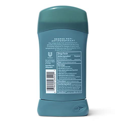 Image of Degree Men Antiperspirant Deodorant Stick Cool Rush 48 Hour Protection 2.7 oz (Pack of 6)