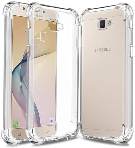 Image of BOXXO Flexible Back Cover for Samsung Galaxy J7 Prime 2 | Back Cover Transparent Clear Shockproof Case Four Corner Protection | Slim Protective Mobile Phone Cover for Samsung Galaxy J7 Prime 2