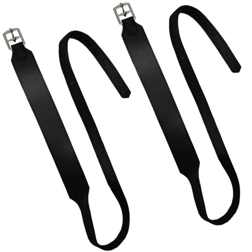 Paris Tack Super Soft 3-Layer Leather English Wide Stability Stirrup Leathers for Dressage & Jumping - 1 Year Warranty (Black, 60