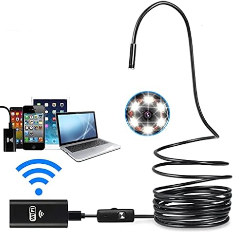 tooloflife Drahtlose Inspektionskamera IP67 Wasserdichtes WiFi Endoskop Endoskop 720P HD Kamera für Android und IOS Smartphone Cover