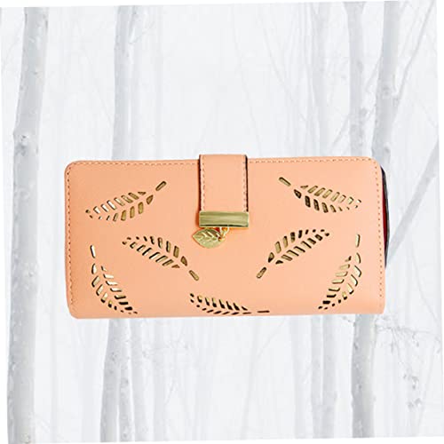 Didiseaon Hollow Leaves Design Pu Leather Wallet Zipper Closure Women Pack Purse for Daily Activities3