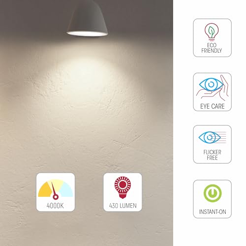 TEKLED® G45 Golf Ball DIMMABLE Filament LED Bulbs, 4000k - Cool White, 37 Watt / E27 (ES) - Image 4