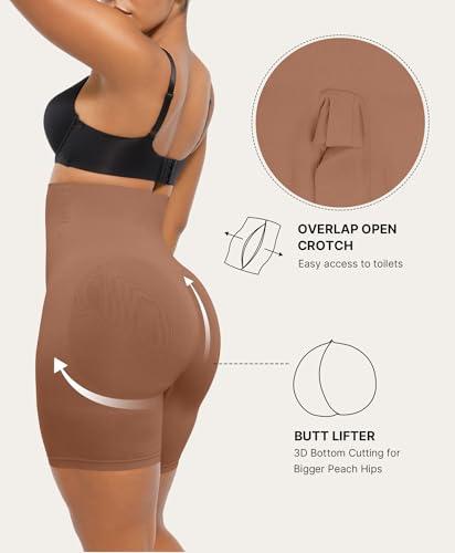 Image of SHAPELLX Tummy Control Shapewear for Women High Waisted Body Shaper Shorts Thigh Slimming Underwear