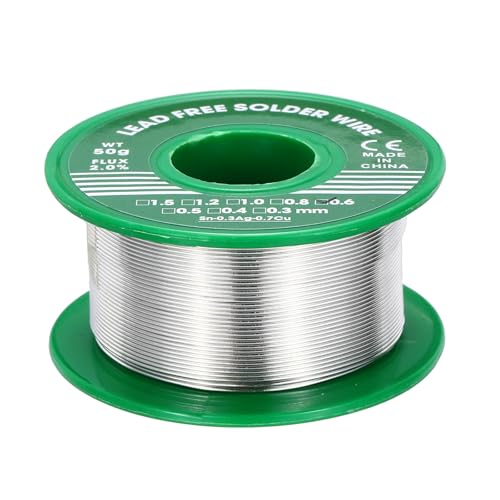 sourcing map Rosin Core Solder, 50g Tin Flux Core Solder 0.6mm for Electrical Soldering