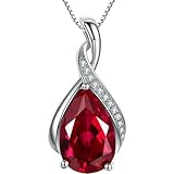 CYQDMDSM Necklace Infinity Birthstone Pendant With Healing S Chain Allergy Box