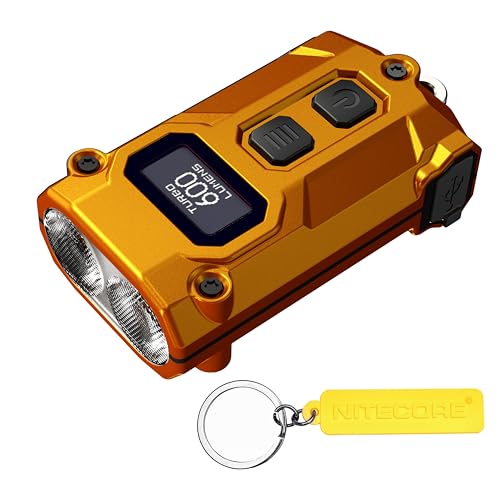 Image of Nitecore TINI 3 Intelligent Multiple Color Temperatures 600 Lumen Keychain Light Rechargeable EDC Flashlight Tag (Orange)