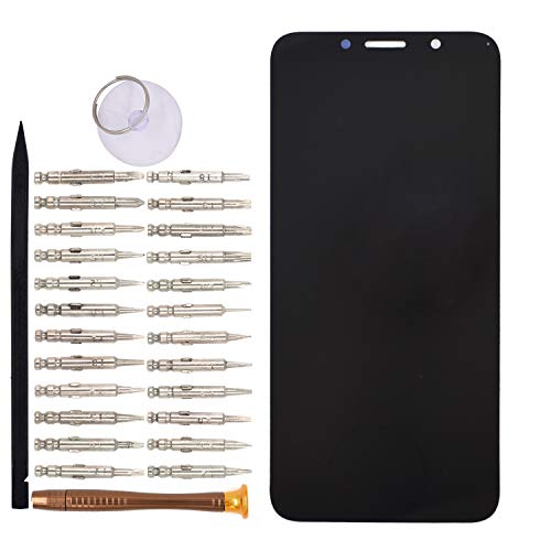 Image of Black XT2029 Display LCD Touch Digitizer Screen with Adhesive Replacement for Motorola Moto E6 Play XT2029-1