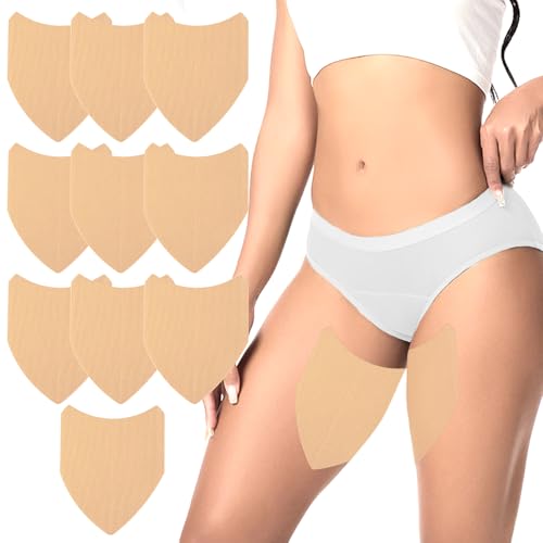 Polly Online 10 Pcs Thigh Friction Pads,Self Adhesive Thigh Supports Anti Chafing Tape for Women Thigh