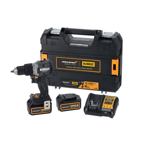 DEWALT Akku-Schlagbohrschrauber 18V, inkl. 2 x Akkus (18 Volt / 4Ah) und System-Schnellladegerät