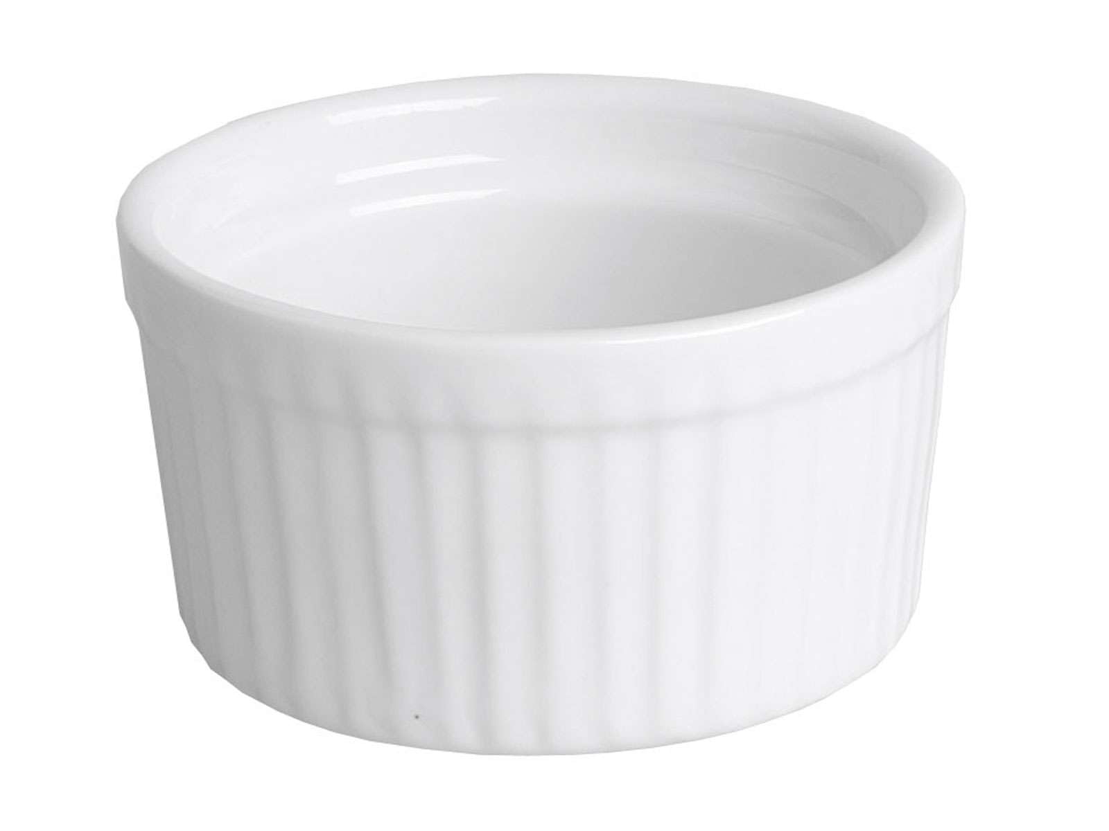 Cookinglife Ramekins/taca na suflet/Creme Brulee miseczka - biała ø 9 cm - 6 sztuk
