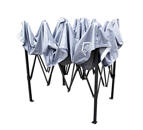 All Seasons Gazebos, 3 x 2 m, robuust, volledig waterdicht, premium pop-up tuinhuisje + draagtas en gewichten (metallic grijs) - Afbeelding 5