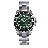 Cronos Aggiornamento Sub-Diver Orologi da Uomo di Lusso Bracciale In Acciaio Inox mpermeabile Immersione Orologio Da Polso, Colore 5,