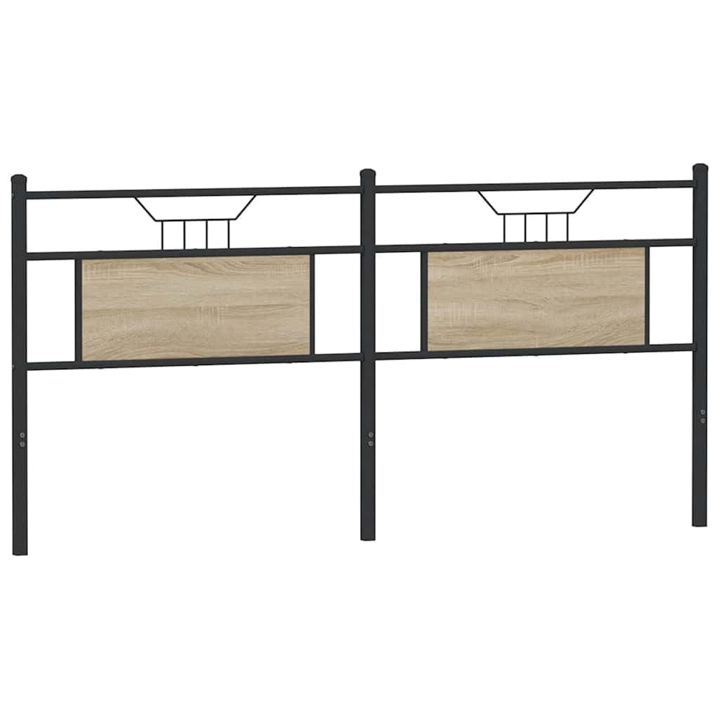 Zamiennik zagłówka, dąb Sonoma, 180 cm, materiał drewnopochodny i stal, stabilny, nowoczesna tapicerka ścienna, łóżko, samoprzylepne panele ścienne, pokój dziecięcy, wygodna poduszka ścienna