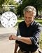 Imagen de CIVO Reloj Hombre Fácil de Leer: Acero Inoxidable Plateado Analógico Esfera Grande Blanco Impermeable