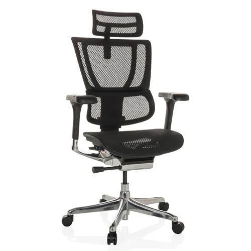 Hjh Office Silla De Oficina Ergonómica Ergohuman Slim I Diseño Original, Silla Giratoria Con Soporte Lumbar Flexible, Generación 2, Malla Negra Hjh Office Silla De Oficina Ergonómica Ergohuman Slim I Diseño Original, Silla Giratoria Con Soporte Lumbar Flexible, Generación 2, Malla Negra