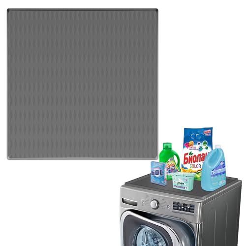 DTRUCTIEW Tapete protetor de lavadora e secadora, tapete superior de silicone de 60 cm x 60 cm para