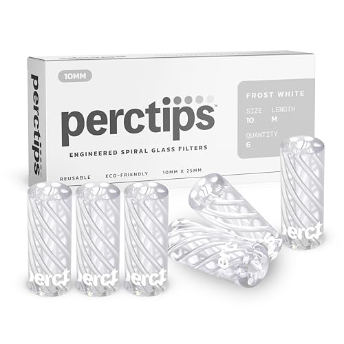 Glass Tips 10mm Spiral Vortex Clear Filters - 6 Count...