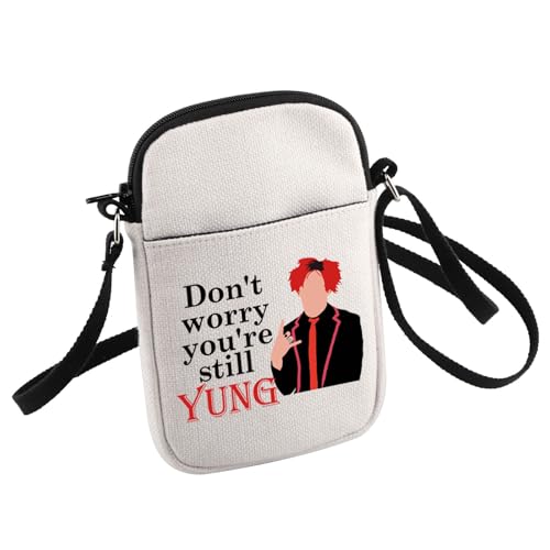 HOLLP Funny Music Song Fan Gifts Don't Worry You're Still Yung Crossbody Bag Celebrity Pun Musician Travel Gift