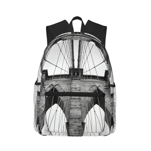 Sac à dos ordinateur Brooklyn Bridge noir pour travail et voyage d'affaires