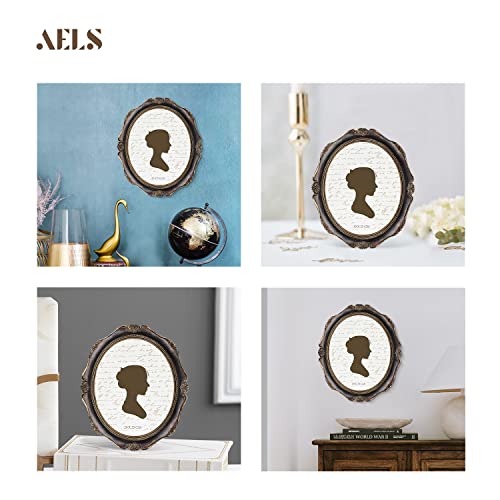 Aels 8X10 Inch Vintage Picture Frame, Elegant Antique Photo Frames With Glass Front, Photo Display, Tabletop Wall Hanging, Gift Ideas, Oval #TOP3
