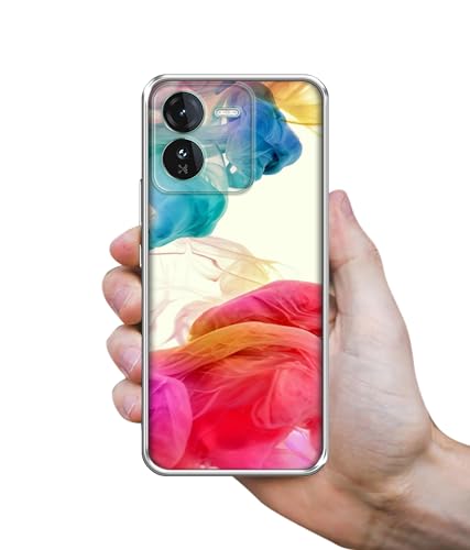 Image of Casotec Colored Smoke Design Printed Silicon Soft TPU Back Case Cover for iQOO Z9 5G