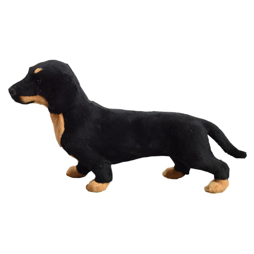 Alipis Realistic Dachshund Dog Model Toy for Kids Educational Play Figures Sausage Dog Craft 8.27X4.72X1.97In Imaginative Learning