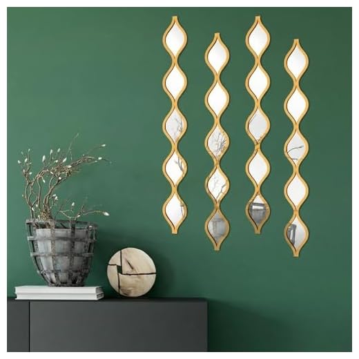 Gold Teardrop Mirror Wall Art Set
