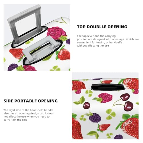 Travel Luggage Cover Protector - Colorful Strawberry Fruit Anti-Scratch Suitcase Covers Fits 18-32 Inch Luggage3