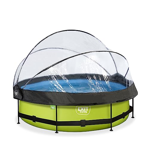 EXIT Toys Lime Pool mit Multifunktionale Abdeckung - ø300x76cm - Runder...