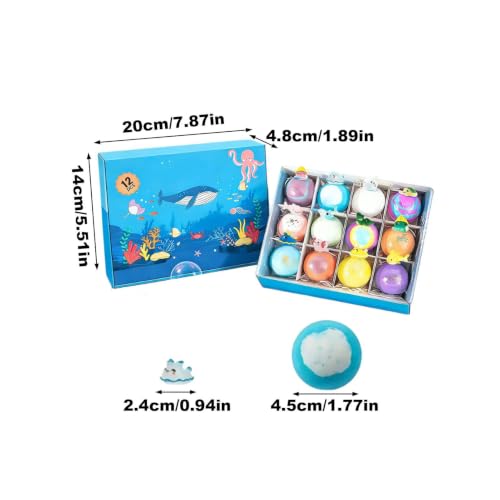 Burbujas de baño para niños efervescentes con figuras coleccionables de mar 2
