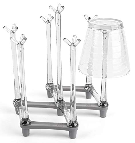Yesland 2 Pack Retractable Cup Drying Rack, Plastic Non-Slip Bottom Mug Tree Holder Organizer Rack Stand For Drinking Glass And Sports Bottle Drainer For Kitchen #TOP1