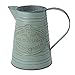 WHHOME - Annaffiatoio in stile shabby chic, con finitura galvanizzata, vaso in metallo rustico, brocca primitiva, 19 cm di altezza