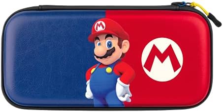PDP Gaming Officially Licensed Switch Pull-N-Go Travel Case - Mario - Semi-Hardshell Protection - Protective PU Leather - Holds 14 Games and Controller - Works with Switch OLED and Lite